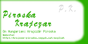 piroska krajczar business card