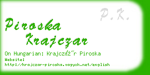 piroska krajczar business card